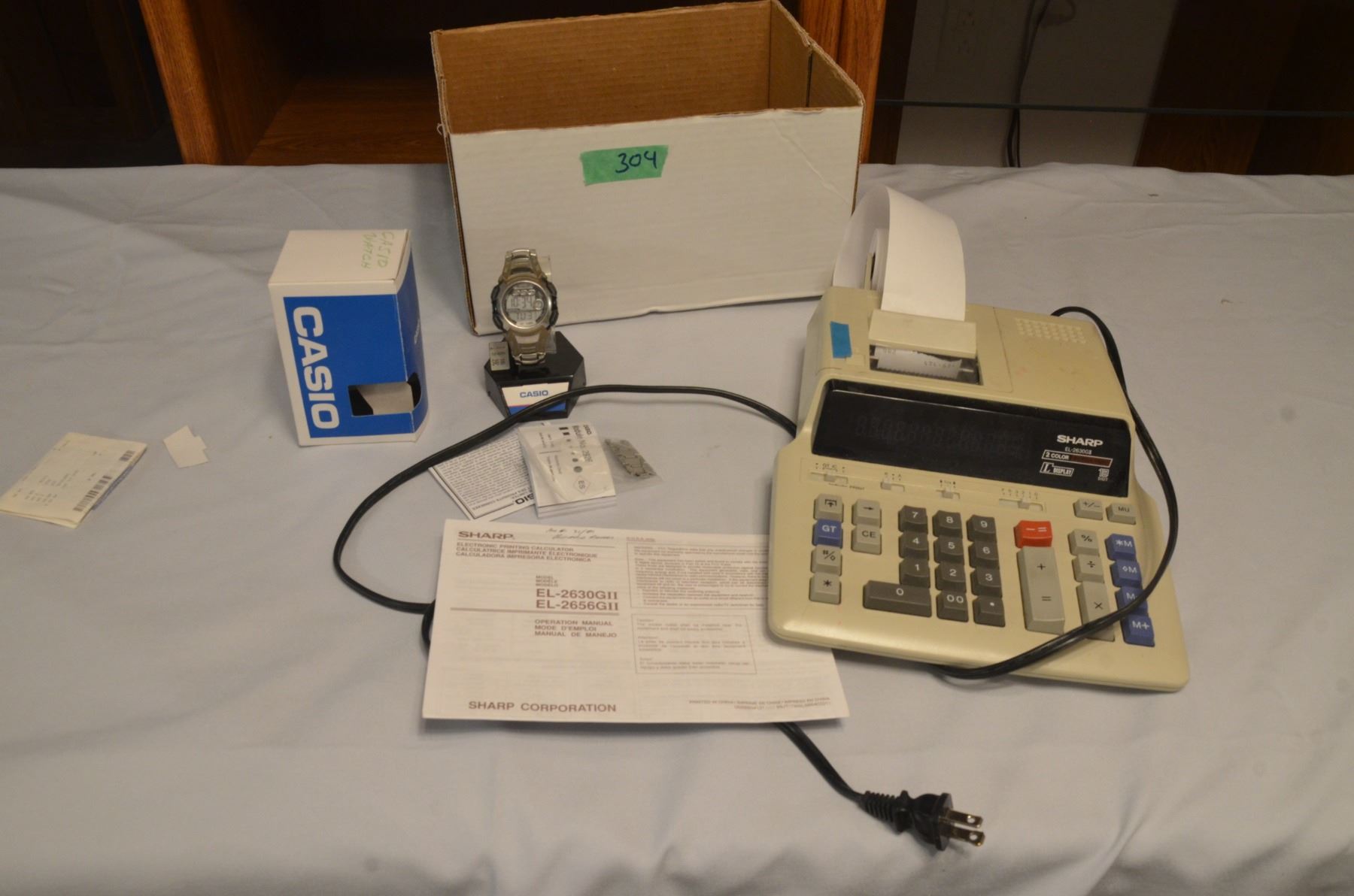 Casio Wrist Watch & Adding Machine