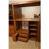 Image 3 : Entertainment Unit w/ Glass Doors & Mirror (100?lX21.5?wX72?h) ? 3 Pieces)
