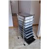 Image 1 : Metal Framed Plastic Drawers on wheels