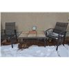 Image 1 : Black Patio Set ( Small Table 2 Chairs)