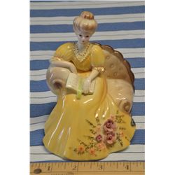 Vintage Josef Original 5.5" Novel Reading Figurine