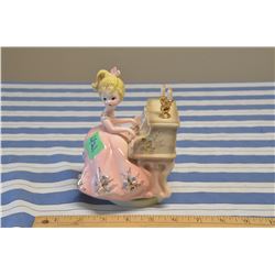 Vintage 6" Piano Playing Music Box Figurine