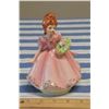 Image 1 : Vintage Japan 6" Rose Basket Music Box Figurine