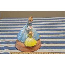 Vintage Josef Original 7" Birthday Cake Music Box Figurine (Tiny Chip)