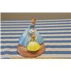Image 1 : Vintage Josef Original 7" Birthday Cake Music Box Figurine (Tiny Chip)