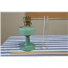 Image 2 : Vintage Jadeite Glass Aladdan Lamp w/ Chimney 25" High