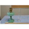 Image 4 : Vintage Jadeite Glass Aladdan Lamp w/ Chimney 25" High