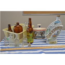 Collection of Vintage Whiskey Bottles