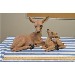 Doe and Fawn Figurines