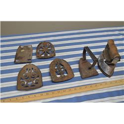 Vintage Irons w/ Trivets (4) - Crane