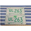 Image 1 : Pair 1968 Sask. UL 263 License Plate