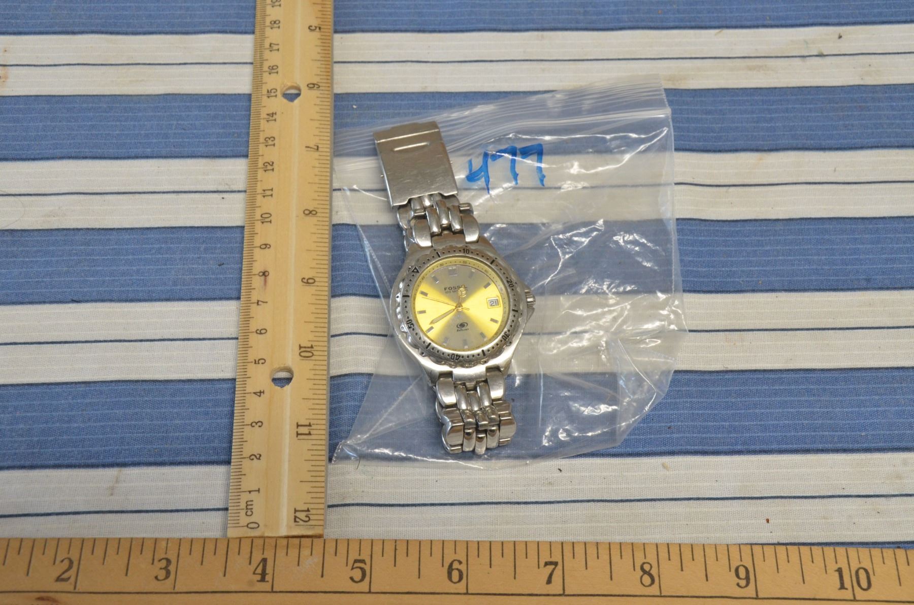 Fossil Blue Wrist Watch New Battery