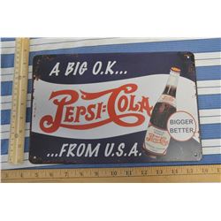 Pepsi- Cola Tin Sign