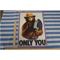 Smokey Bear "Only You" Cardboard Poster