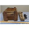 Image 4 : Wooden Hand Plainer, Horn, & 384 Caliber Taega Ammunition Box