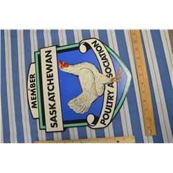 Member Saskatchewan Poultry Association Wooden Sign