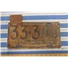 Image 1 : 1942 Manitoba License Plate & 1943 Passenger Plate Tag