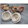 Image 2 : Occupied Japan Cream /Sugar Teapot ( Lids Have been Cracked PLEASE LOOK AT PICTURES)