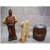 Image 1 : Cookie Jar, Candle Stick Holders, Pilgrim Statue