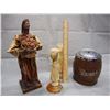 Image 2 : Cookie Jar, Candle Stick Holders, Pilgrim Statue