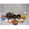 Image 1 : Teapots, 5 Wong Tong Spoons,Wooden Bowl w/Lid Etc