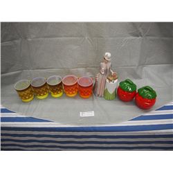 Fire King Mugs (5) 1985 President's Club Albee Award Avon Canada Inc