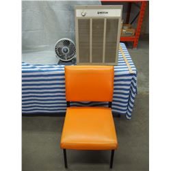 Orange Chair,Westcan Heater,Honeywell Fan (Working)
