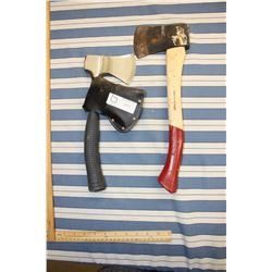 2 Hatchets, one with cover