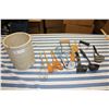 Image 1 : 1 Gallon Crock (Chipped) and Hand Utensils