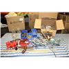 Image 1 : Tool Trays, Blades, Bungee Cords, Hammer, 2 Lamp Heads, etc
