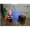 Image 1 : Misc Christmas Ornaments and Wooden Night Stand