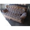 Image 1 : Floral Print Couch with Wood Accents
