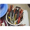 Image 3 : Lot of Assorted Knives, Kitchen Utensils, plus Other Household Items