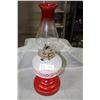 Image 1 : Oil Lamp with Shade 18" Red