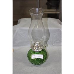 Green Oil Lamp 13" (Not Old)