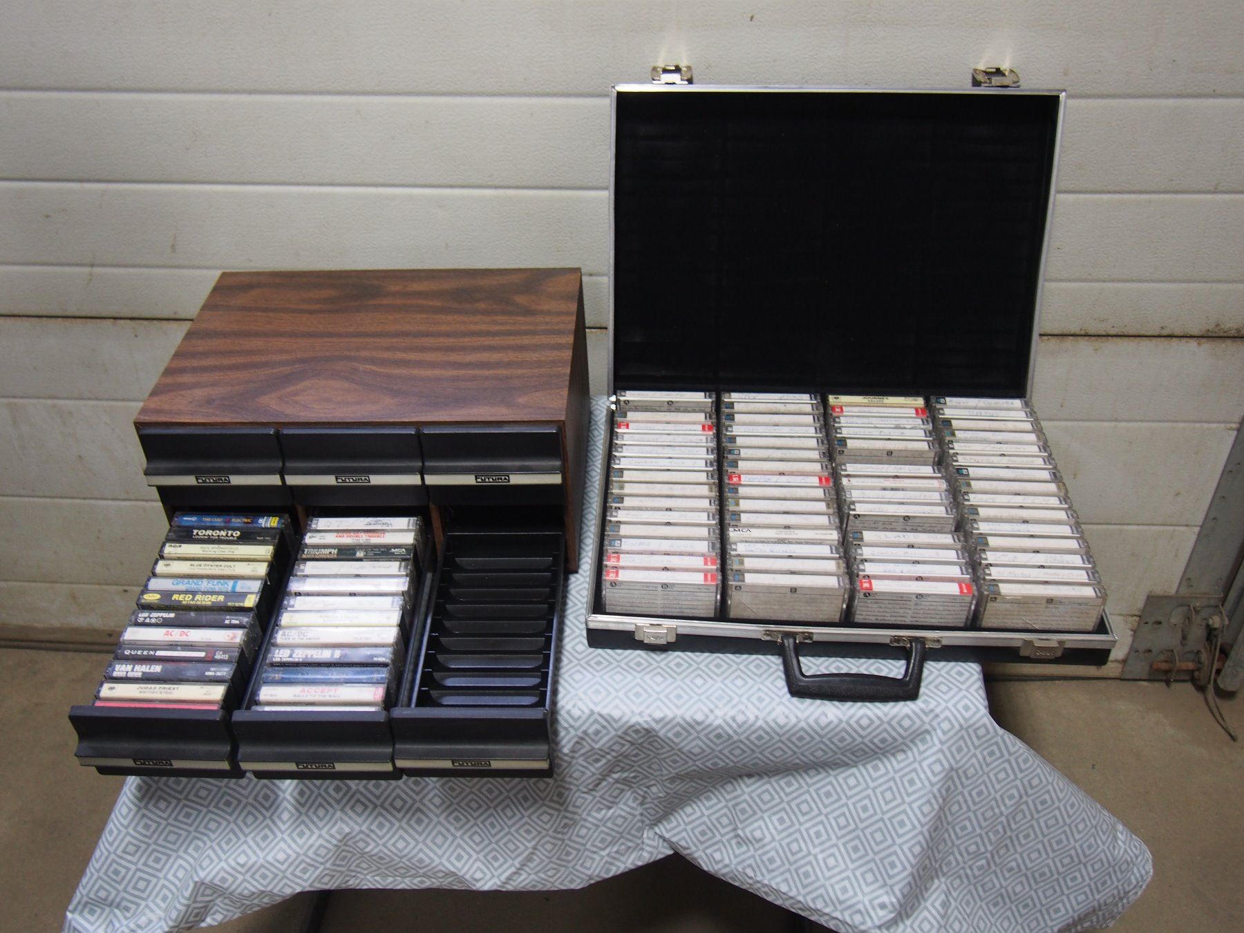 Arden chest, 2 Cassette Tape Holders and Cassettes