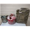 Image 1 : 3 Vintage Gas Cans (1 Military)