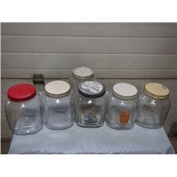 Lot of 6 Big Coffee Jars