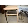 Image 2 : MCM Magazine Rack and 2 Tiered Side Table 20x19" 26" High