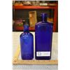 Image 1 : 2 Cobalt Blue Bottles