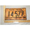 Image 1 : 1936 Farm Truck SK License Plate