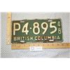 Image 1 : 1948 BC License Plate