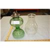 Image 2 : Green Beehive Lamp with Chimney 17" H