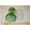Image 3 : Green Beehive Lamp with Chimney 17" H
