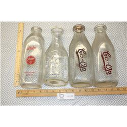 4 Milk Bottles