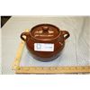 Image 1 : Medalta Bean Pot with Lid 4.5" H by 8" W