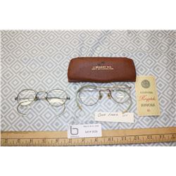 2 Pairs of Antique Reading Glasses, 1 Gold and 1 Silver