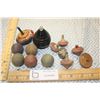 Image 1 : Antique 1930s Wood Spinning Tops and Balls