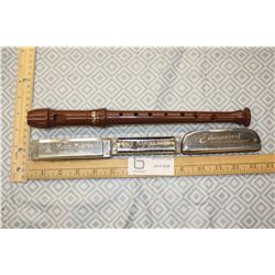 Aulos Recorder, Music Master, Marine Band and Educator Harmonicas