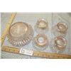 Image 3 : 5 Piece Pink Depression Glass Bowls